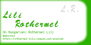 lili rothermel business card